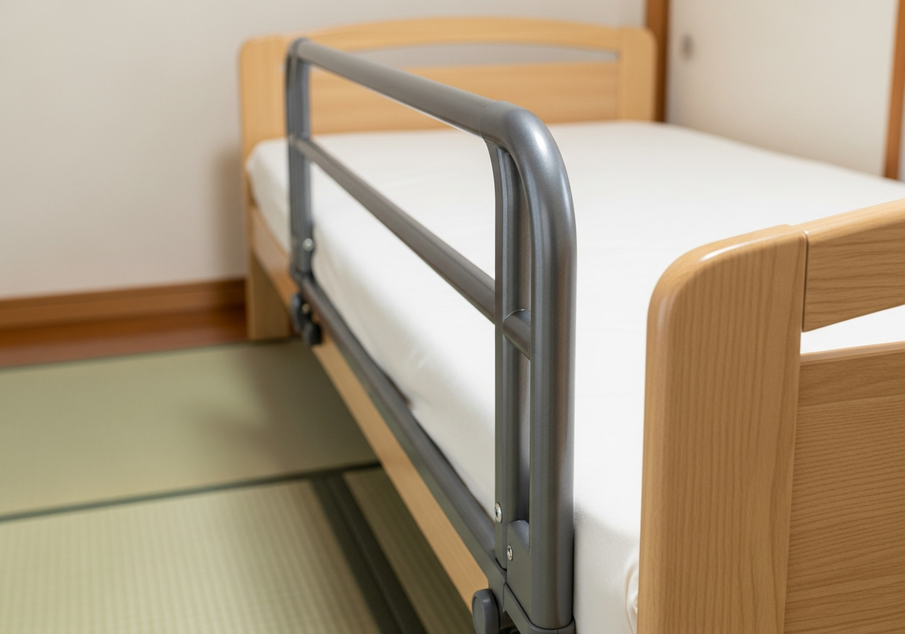 介護ベッドの柵に介護保険は使えるのか|母の在宅介護で調べ直した話 9 行司ヶ滝の苔むした石積み階段とチェーン手すり