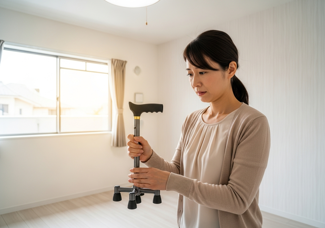 母の外出時の転倒リスクに気づいた日|歩行補助杖の選び直し 2 激おこのお爺さんが持っていた杖を振りかざして襲いかかってきた