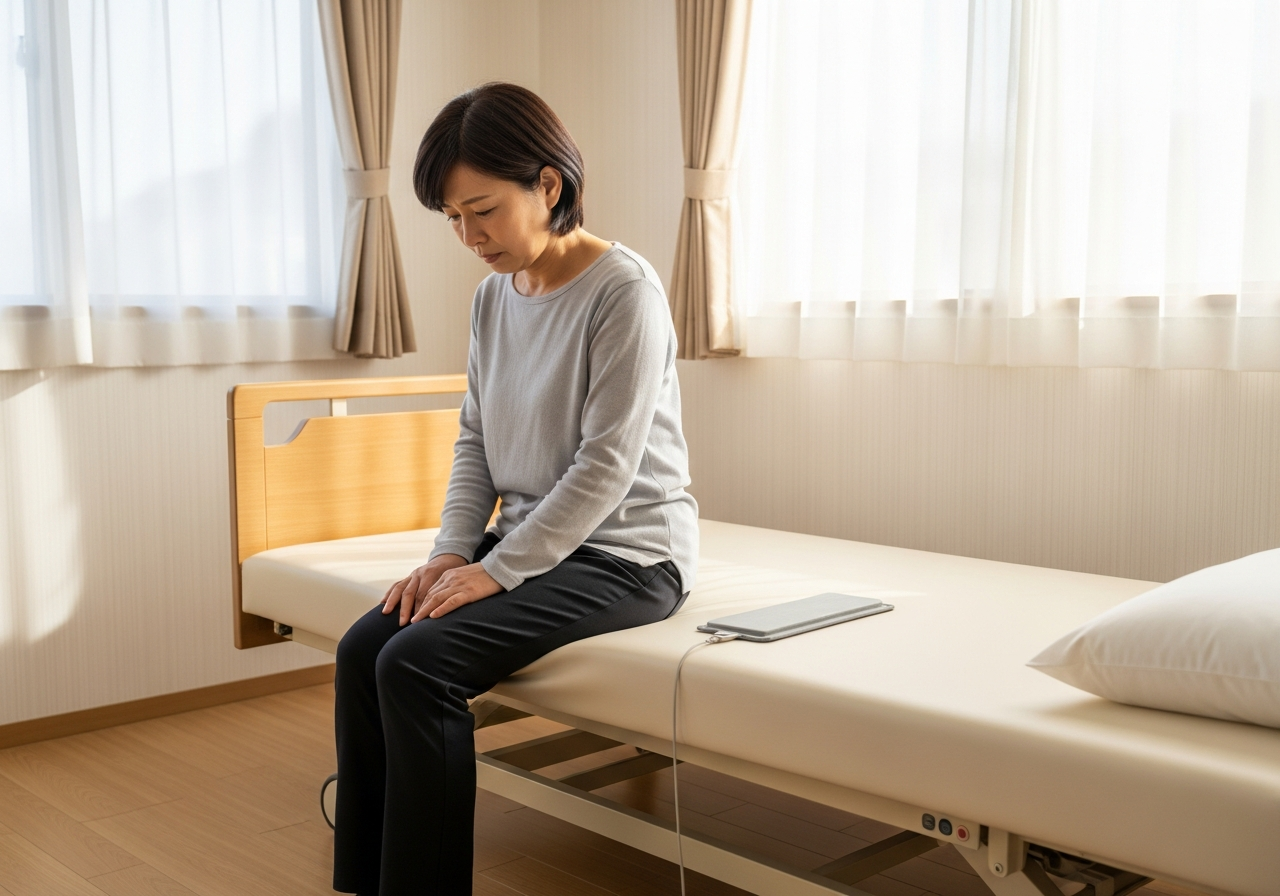 母が夜中にベッドから起きた音で目が覚める|離床センサーを使い始めた話 7 認知症の写真